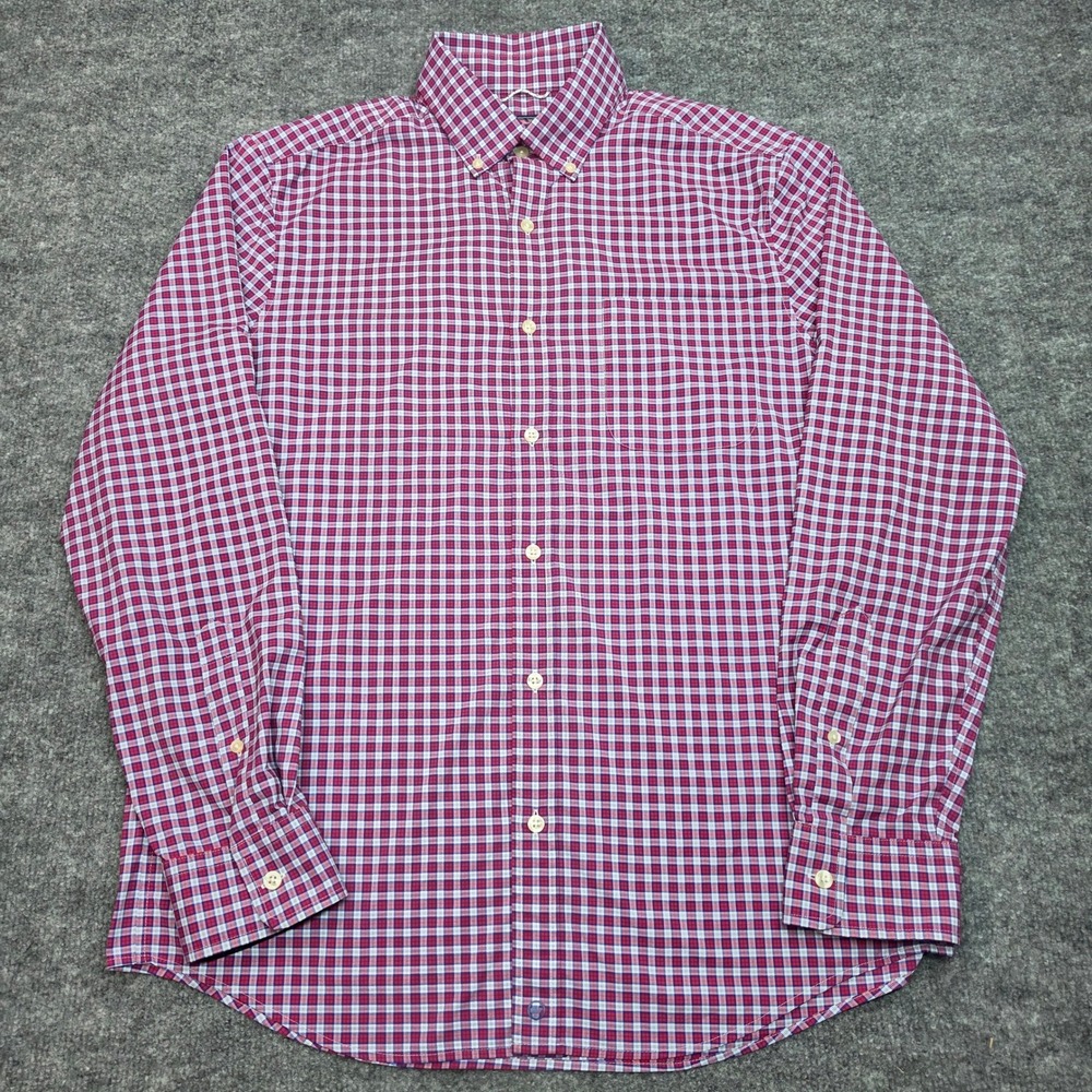 Vineyard‎ Vines Performance Classic Fit Shirt Mens Medium Red Blue Check Plaid